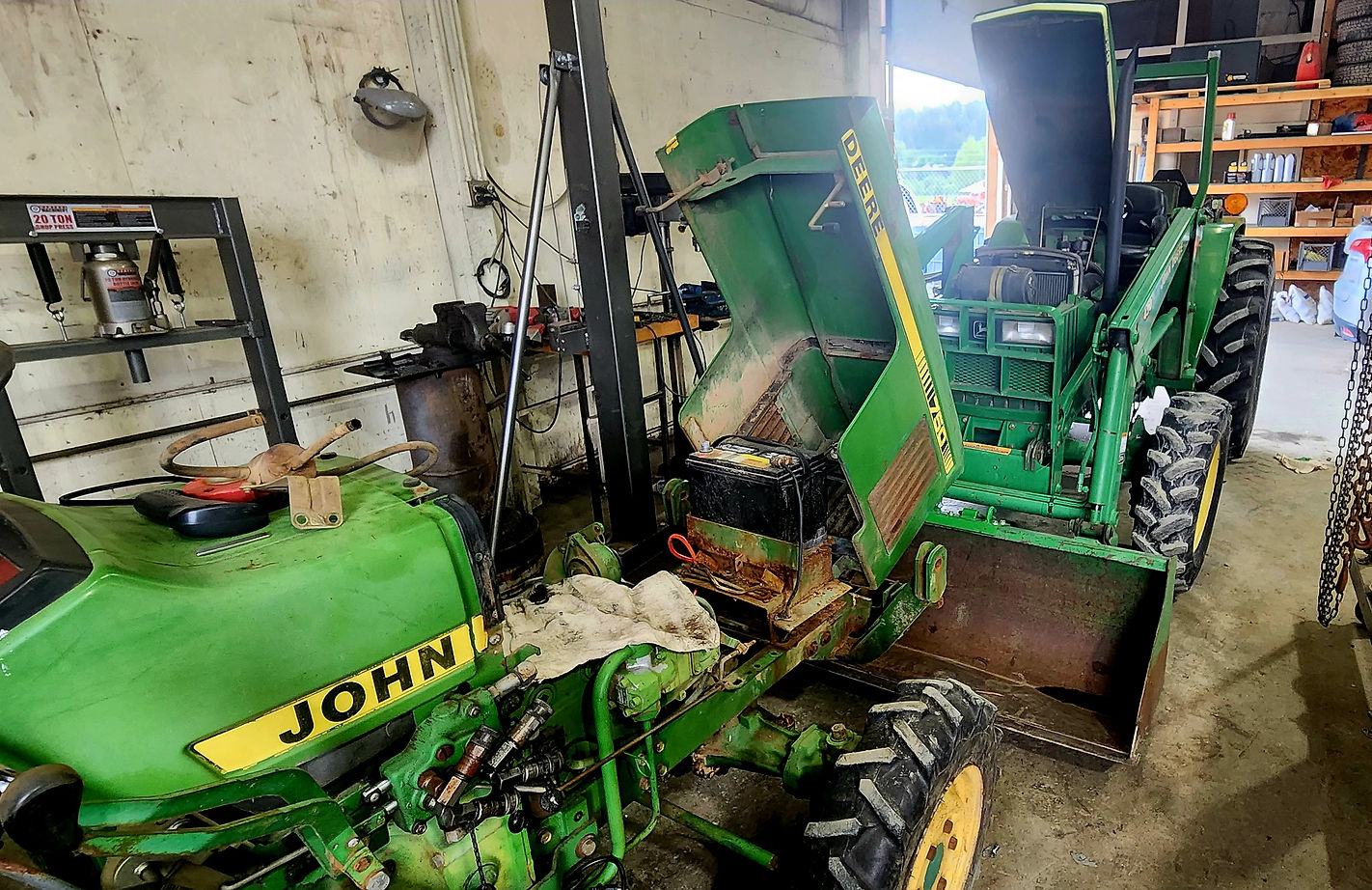 Equipment in for repair at the JJ Riggs shop